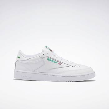 Reebok Club C 85 Biele / Zelene - Damske Casual Obuv